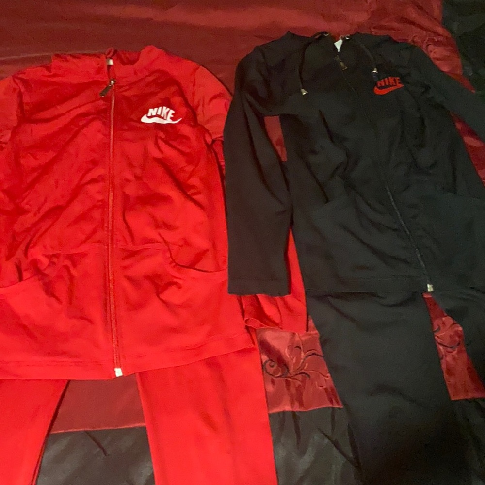Two-piece Nike Women’s Set Size Small Red Or Black Only Worn Once